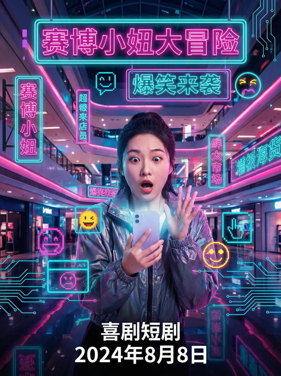 国产精品 搞笑喜剧短剧 - 赛博小妞大冒险海报
